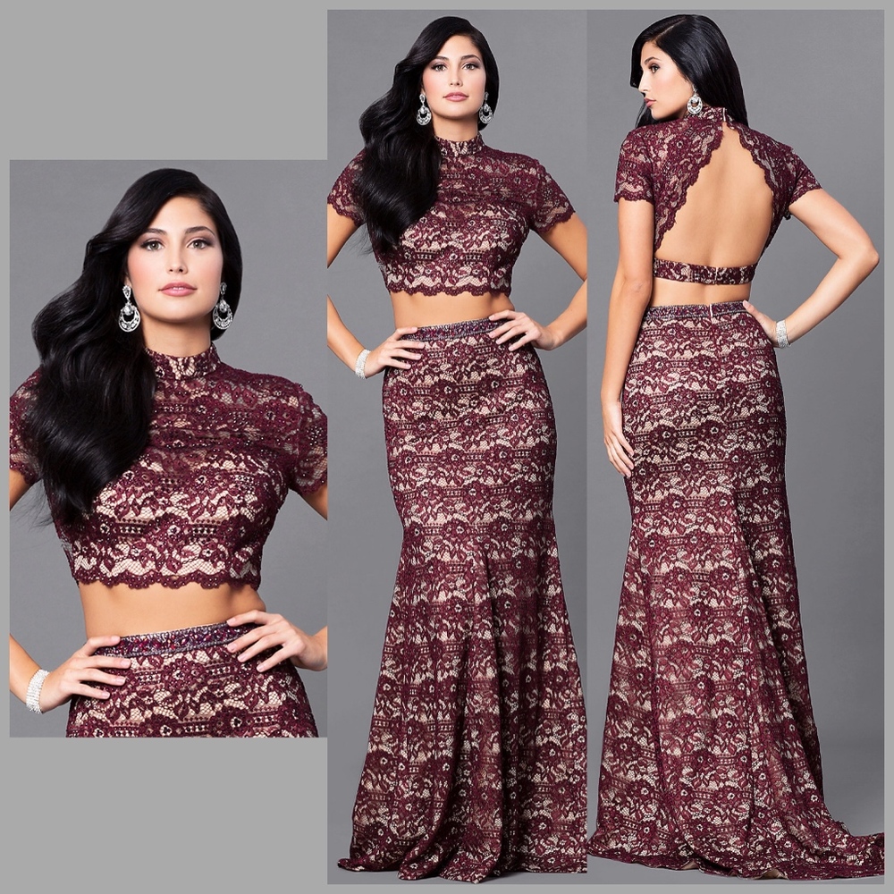 Prom Gown/ Prom Dress/ Homecoming Court Dress/ Two Piece Dress/Formal Gown